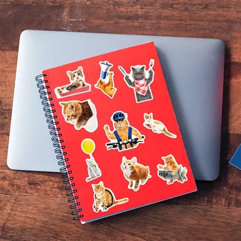 50pcs Drăguț Pisică Realist Autocolante Pentru Notebook-uri de Papetărie Epocă Album Kitty Autocolant Scrapbooking Materiale Consumabile Ambarcațiuni Imagine 2