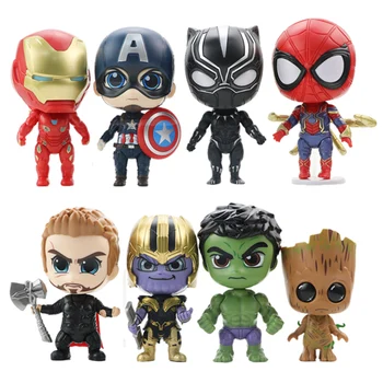 Avengers Figurina Iron Man, Thor Thanos Spider Man Groot Panteră Neagră Hulk, Captain America Pvc Modelul De Colectare De Jucării Imagine 2