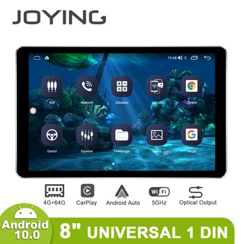 JOYING 8 Inch Android 10.0 Capul Unitate 1Din Auto Universal Music Radio Stereo 1280*800 Suport Bluetooth Wireless 4GCarplay SWC DVR Imagine 2