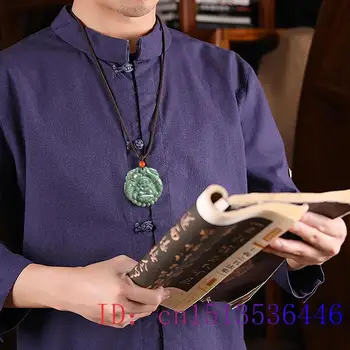 Birmanez De Jad Maitreya Pandantiv Verde Chinezesc Colier Naturale Cravată Pandantive Bijuterii Smarald Real Jadeit Talismane Farmece