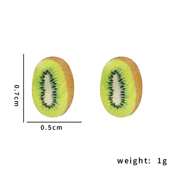 Cute Kiwi Stud Cercei Pepene Verde Fructe De Serie Dulce Ins Răcoritoare Simplu Și Compact Rafinat Cercei Cadouri Pentru Prieteni