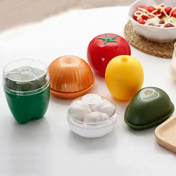 Ceapa Verde Piper Usturoi în Formă de Recipiente pentru Alimente de Lamaie Fructe Proaspete Cutie din Plastic Legume Proaspete-păstrarea Cutie Depozitare Frigider