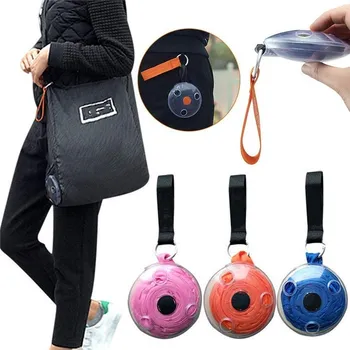 Creativitatea disc Rotund geanta de Cumparaturi Pliabil Portabil Nylon de plastic Femeile Capacitate de Genți de mână rezistent la apă pe Un umăr de Stocare