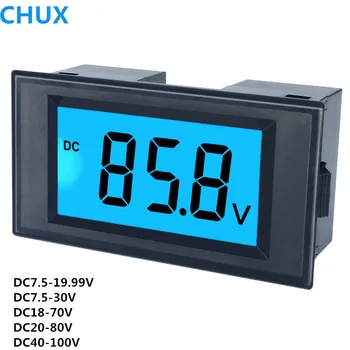 LCD Digital de Alimentare DC Voltmetru Ecran Color DC12V 24V 60V 100V Tensiune de Detectare a Afișa Măsurare Sreen Metru Digital D69-30