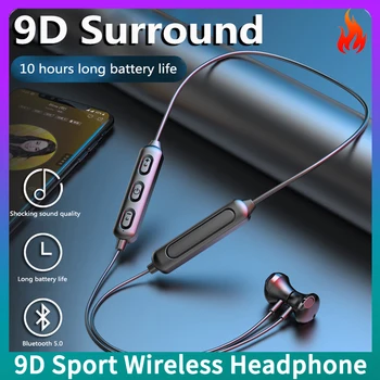 VAORLO Adevărat Wireless 5.0 Căști cu fixare pe gât Magnetic Noice Cancelling Muzica Sport 9D HIFI compatibil Bluetooth Căști IPX5