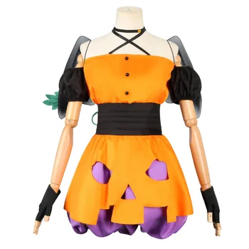 Halloween Lycoris Recul Nishikigi Chisato Cosplay Costum Takina Cosplay Dovleac Fusta Diavolul Uniformă Rochie Costum Consumabile Partid