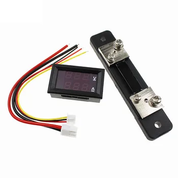 Mini Voltmetru Digital Ampermetru DC 0-100V/ 7-110V 50A Amp Volt Tensiune Contor de Curent Detector Tester 0.28