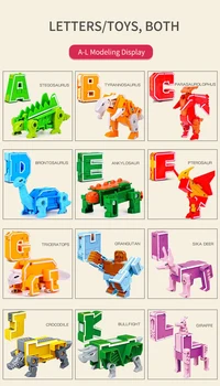 26 De Litere Jucării De Învățare Learnable Cuvinte Transformabil Combinate Roboți Alfabet Jucarii Pentru Copii, Cadouri Afla Juca Robot Jucarie Cadou