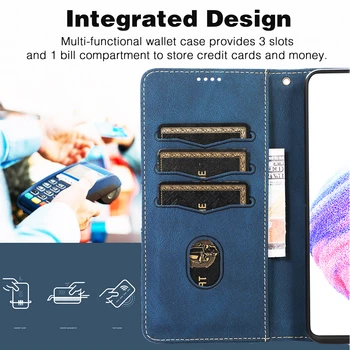 De Lux Piele Caz De Telefon Pentru Samsung Galaxy Nota 20 10 9 8 Ultra Plus Flip Wallet Sloturi Pentru Carduri Magnetice Rezistent La Șocuri De Afaceri Acoperă