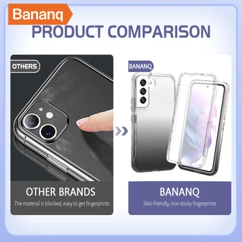 Bananq 360 Extrem de Transparent Culoare Gradient Caz cu Cadru Frontal de Telefon Capacul din Spate Pentru Samsung A22 A33 A53 A73 5G A13 A23 4G