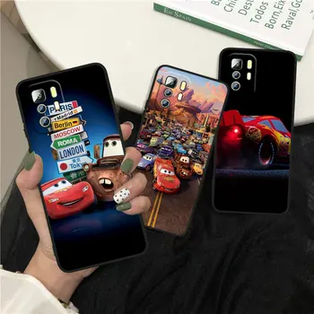 Masini Lightning McQueen Telefon Caz Pentru Xiaomi Redmi Notă 4X 5 5A(32GB) 6 7 8T 8 9 9M 9Pro Max 9 Pro Negru Funda Capac de Silicon