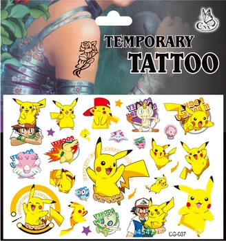 Pokemon Desene animate Anime Pikachu Tatuaj Autocolante pentru Copii Tatuaje Temporare Body Art Cosplay Petrecere Jucării pentru Copii Cadouri