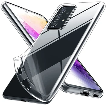 Crystal Clear din Silicon de Caz Pentru Samsung Galaxy A73 A53 A72 A52 A13 A12 A32 M52 M23 M33 M53 A03 A04 A22 Ultra Subțire TPU Moale Capacul