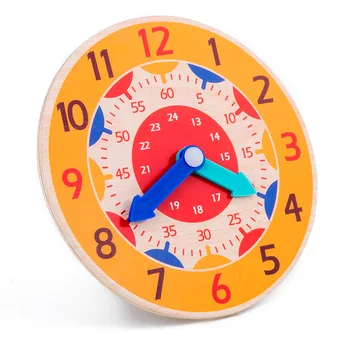 Copiii Montessori Ceas din Lemn Jucarii Oră Minut al Doilea Cunoaștere Ceasuri Colorate Educație Jucării de Învățare pentru Copii Preșcolari