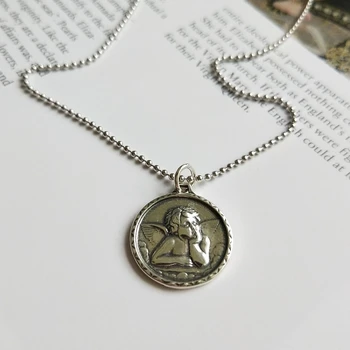 Quanlity argint 925 înger păzitor pandantive colier imagine figura design wild colier pentru femei moda bijuterii fine