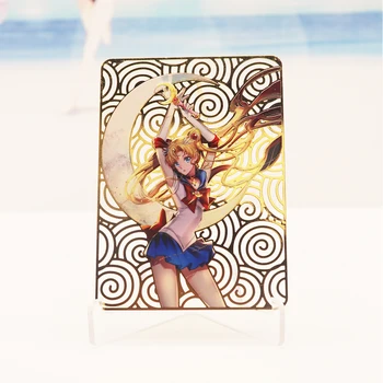 Anime Metal Card Tsukino Usagi Carte De Aur Kawaii Joc Clasic Anime Colectare Card De Cadouri De Crăciun Jucării