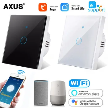 AXUS UE Perete Wifi Touch Comutator Senzorial Inteligent Comutator de Lumină 1/2/3 Bandă Fără Fir Neutru Necesare Tuya de Viață Inteligentă Alexa de Start Google