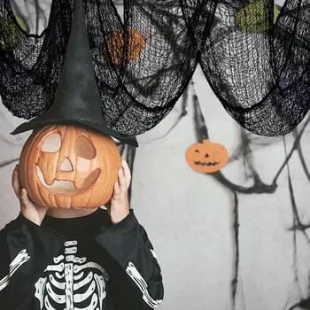 2m 4m pânză de Păianjen Uriașă de Halloween Alb Negru Întinde Pânză de păianjen Pentru Petrecerea de Halloween Scena Bar Acasă Haunted House Decor Horror elemente de Recuzită