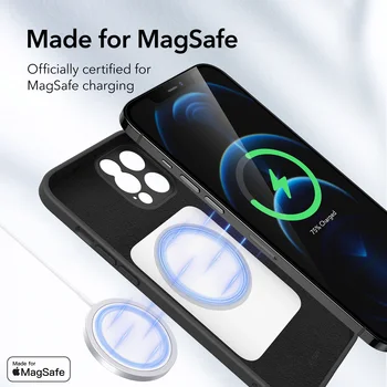 ESR pentru MagSafe IFM Caz pentru iPhone 12 Pro Max/12 Mini Caz de Telefon aparat de Fotografiat Protector de Protecție Caz Moale Negru Acoperire Magnetică
