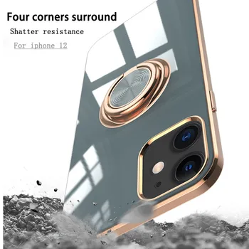 Potrivit Pentru Apple iphone 14 Coajă de Telefon Mobil 12 Promax 13 7P Xs Caz de Galvanizare Cu Inel Și Auto Magnetic de Aspirație