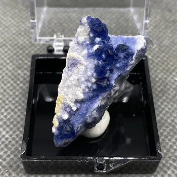 Natural Mongolia Interioară albastru fluorit Minerale-specimen de bord Pietre și cristale de Vindecare de cristal transport Gratuit