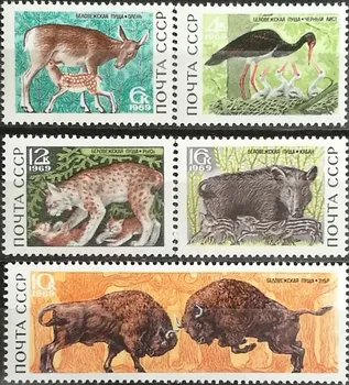 5Pcs/Set Nou URSS CCCP Post de Timbru 1969 Pădure Deasă de Animale Bison Timbre Poștale MNH