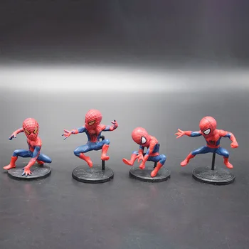 6Pcs/Set de 6-8cm Disney Versiune Q Amazing Spider Șopârlă PVC Figurine Papusi Figurine Model de Jucarii si Cadouri