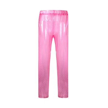 Clar Pink Dot PoTransparent PVC Pantaloni Pantaloni Impermeabil Slăbiți Ușor Drop Off
