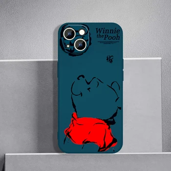 Desene animate Disney Winnie the Pooh Pentru Apple iPhone 13 12 11 Pro Max mini XS XR X 8 7 6S 6 Plus Lichid de Silicon Moale Caz de Telefon