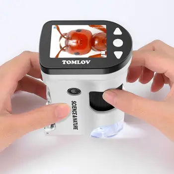 TOMLOV Portabile Microscop Digital 800X Poza/Video Pentru Copii de Biologie Profesionale Lupe, Lentile de Microscop, Camera foto
