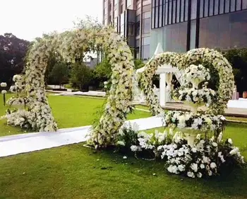 Nou nunta schelete inima în formă de arc usa raft în aer liber, decor nunta ușa Turism Park Decor fier de artă arc de fundal