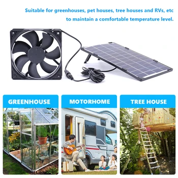 10W 12V Solar Ventilator de Evacuare Aer Hota de 5 inch Mini Ventilator Panou Solar cu reglaj electric Ventilator pentru Câine Casa de Pui cu efect de Seră Ventilator RV