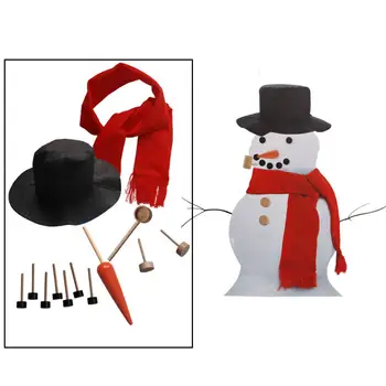 În Aer Liber, De A Construi Propriul Dvs. Snowman Dress Up Decor, Pălărie, Eșarfă Ochii Mâinile Morcov Nas Om De Zăpadă De Vacanță Activitate Jucarie Cadou