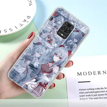 Telefon de lux Caz pentru Xiaomi Redmi Note 10 9 11 9T 9 8 Pro 8T 7 9A 9C 10C K40 Genshin Impact Anime Bara de protecție Coque Fundas Imagine 2