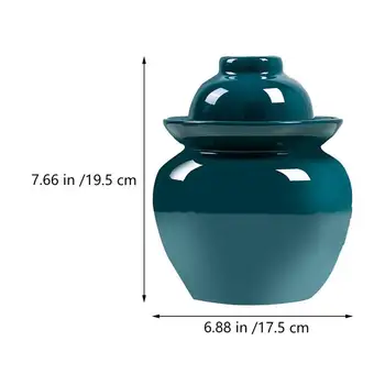 Borcan Ciob De Ceramică De Fermentare Kimchi Oala Zeama De Stocare Muraturi Varza Colectorului Containerchinese Fermentare Sigilate Imagine 2