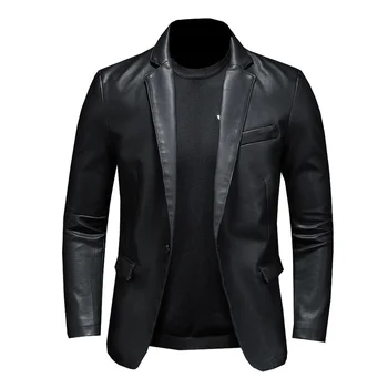 Hot-vânzare Colecția de piele jacheta/geaca de piele barbati toamna iarna motocicleta haina de piele 5XL / faux din piele PU Haina Imagine 2