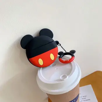 Disney Mickey Mouse Minnie Desene Animate Silicon Setul Cu Cască Bluetooth Caz De Protecție Aplicabile AirPods 1/2 Anime Cifre Caz Imagine 2