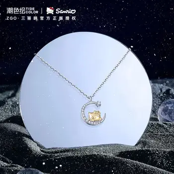 TAKARA TOMY Hello Kitty Noi Doamnelor Moon Star Diamond Înalt Simț Clavicula Colier Dulce și Lumina Fata Accesorii Colier Imagine 2