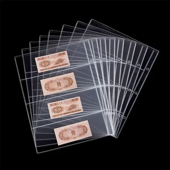 5pc de Plastic Clar Monedă Titularii Folder Foi de Stocare Bani Colectare PVC Albume de Colectare Pungi 252*200mm Imagine 2