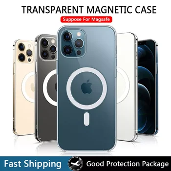 Pentru Magsafe Cover Pentru iPhone 12 13 14 Pro Max Mini Magnetic Shell PC Greu de Caz Pentru iPhone 14Plus 13 11 Pro Max XR Xs Max Funda Imagine 2