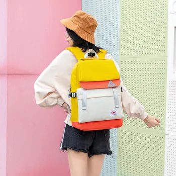 Versiunea Coreeană De Moda Femeie Rucsac Adolescent Laptop Noua Capacitate Mare De Nailon Saci De Umăr De Călătorie Fete Barbati Student Sac De Școală Imagine 2