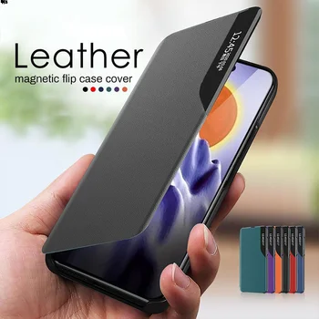 Piele Smart Flip case Pentru Samsung Galaxy 12 32 42 52 S20 FE S8 S9 S10 Nota 10 Lite 9 8 20 S21 Ultra Plus Stativ Magnetic Cove Imagine 2