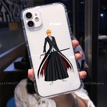 Japonia Anime Bleach Kurosaki Ichigo Telefon Caz Pentru iPhone 13 14Pro MAX 11 12 X XS XR SE20 7 8Plus la Șocuri TPU Moale Capacul Coque Imagine 2