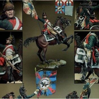 90mm Garda Imperială Cavalerie Rășină Soldat DIY Incolor Model de Papusa Jucării Auto-Asamblate Figura Jucarii Cadouri de Craciun, O-1111 Imagine 2