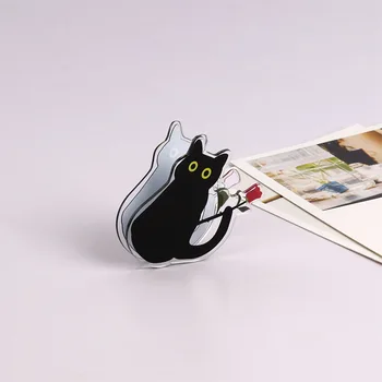 4buc/set Pisica Neagra Clipuri Liant pentru Biroul de Acasă Cărți de Fișier Organizator de Hârtie Clip Pungă de Mâncare Clipuri Notă Clipuri Școală Giftlot Imagine 2