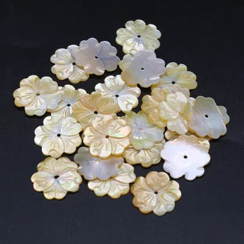2PC Sea Shell Flori Sculptate Șirag de mărgele Naturale Mama de Perla Shell Margele Vrac pentru DIY Cercei Colier Bijuterii de Luare Concluziile Imagine 2