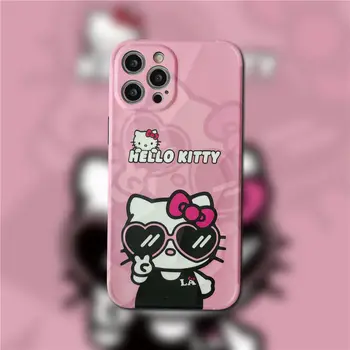 Hello Kitty Anti strop Desene animate Caz de Telefon pentru iPhone12 12Pro 12Promax 11 Pro 11Promax Mini X XS MAX XR 7 8 Plus Imagine 2