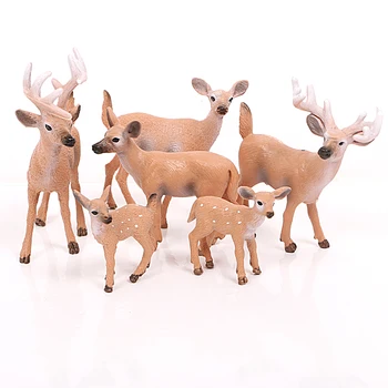 Simulare Zoo Animale Sălbatice Din Africa Leu Tigru Modele De Figurine De Acțiune Raton Urs Cerb Figurine Miniaturale De Colectare De Jucării Pentru Copii Imagine 2