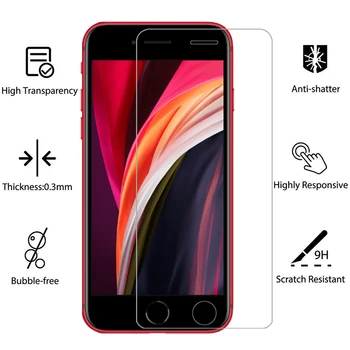 Pentru apple iphone se 2020 acoperi temperat pahar ecran protector pentru telefon se2020 s e es iphonese de protecție coque film glas Imagine 2