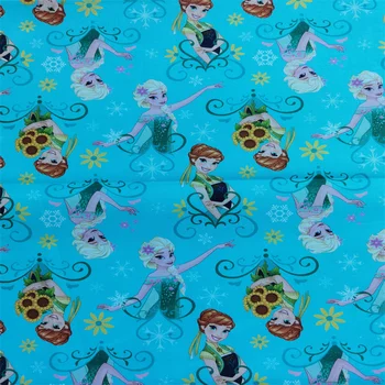 En-gros de Sirena Disney Belle Tinker Bell Congelate Tesatura de Bumbac pentru Haine de Fata Home Textile de Cusut, Quilting Material DIY Imagine 2